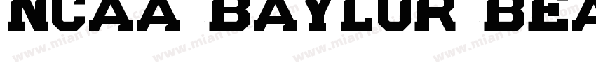 NCAA Baylor Bear Paw字体转换